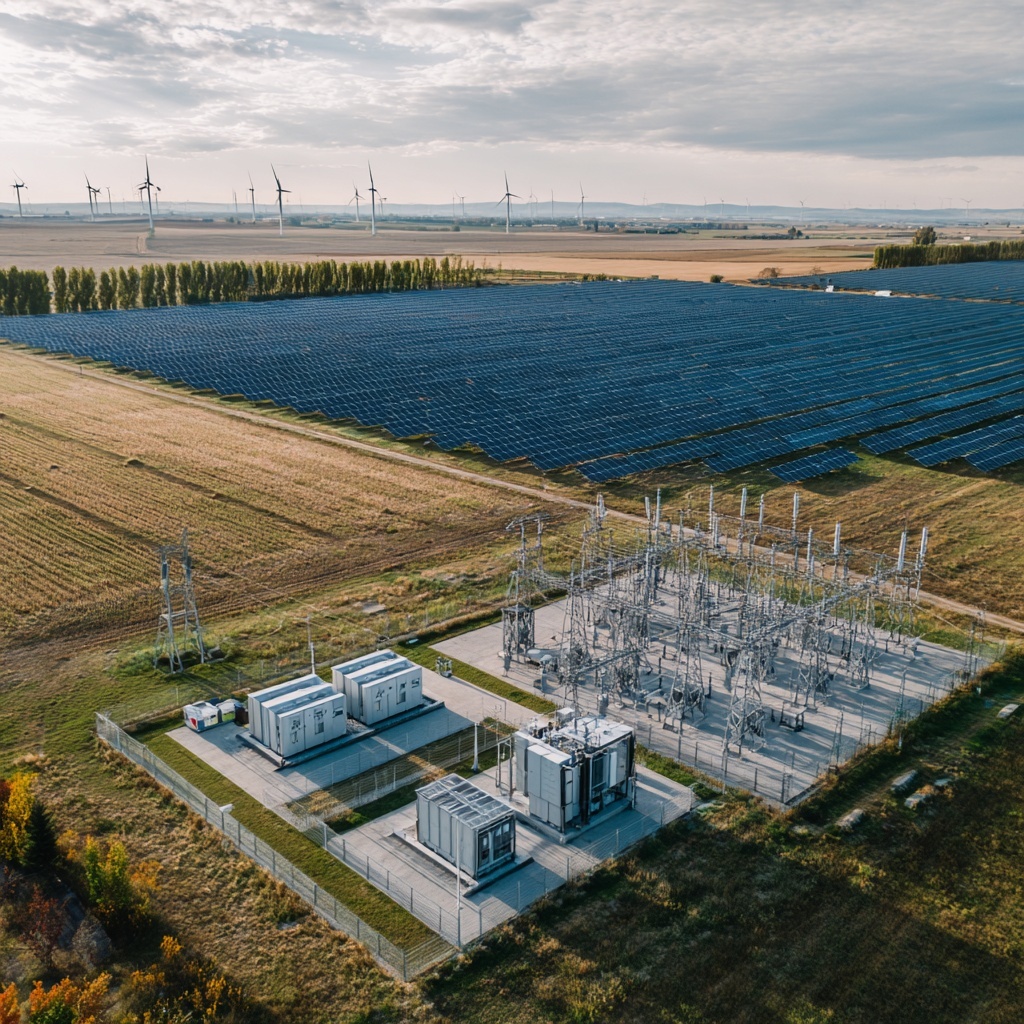 Renewable energy solar substation